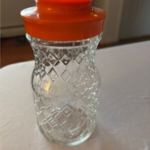 Vintage Tang Lidded Glass Jar